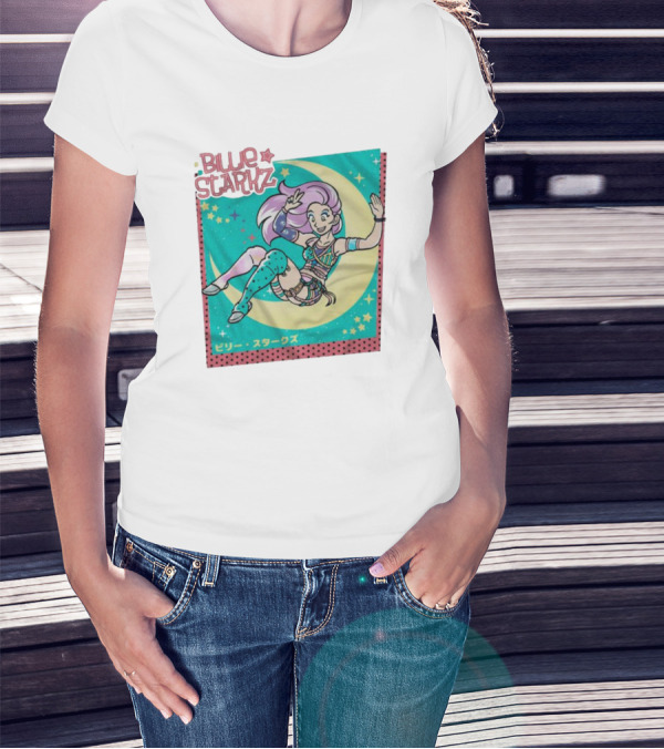 Billie Starkz Starz Anime Style Moon And Stars T-Shirt