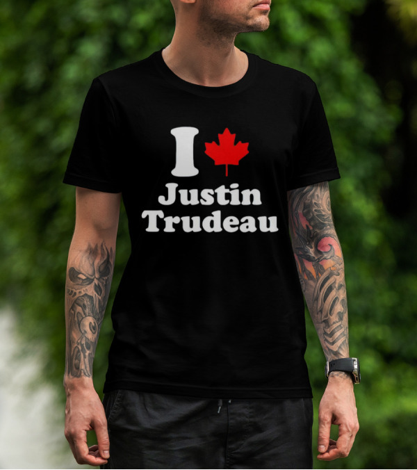 I Love Justin Trudeau Canada Maple Leaf T-Shirt