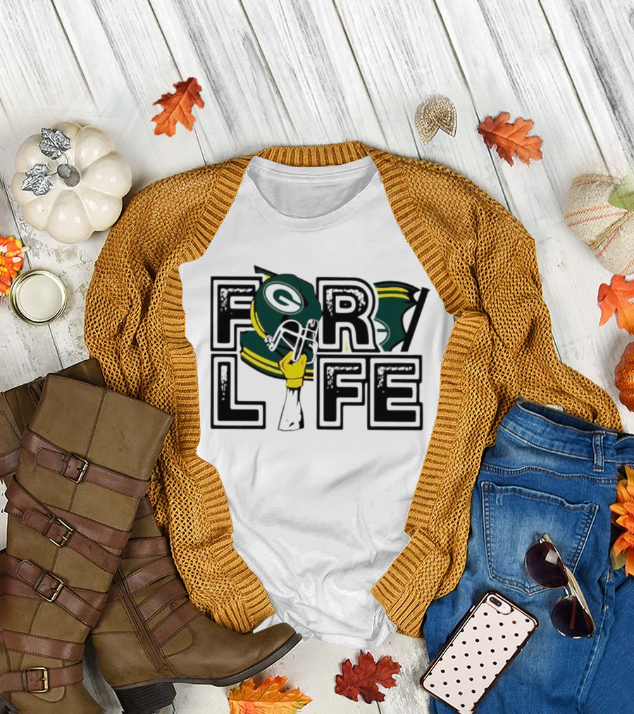 Green Bay Packers Helmet for Life T-Shirt