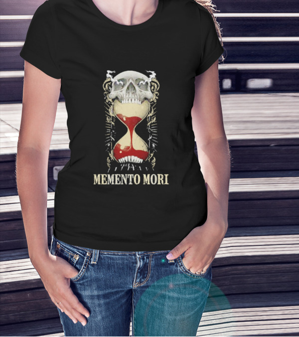 Memento Mori Skull Hourglass T-Shirt