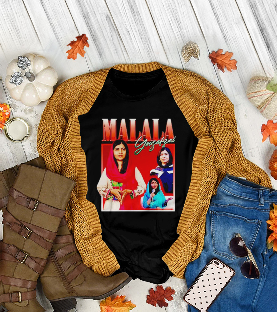 Malala Yousafzai Inspirational Collage T-Shirt
