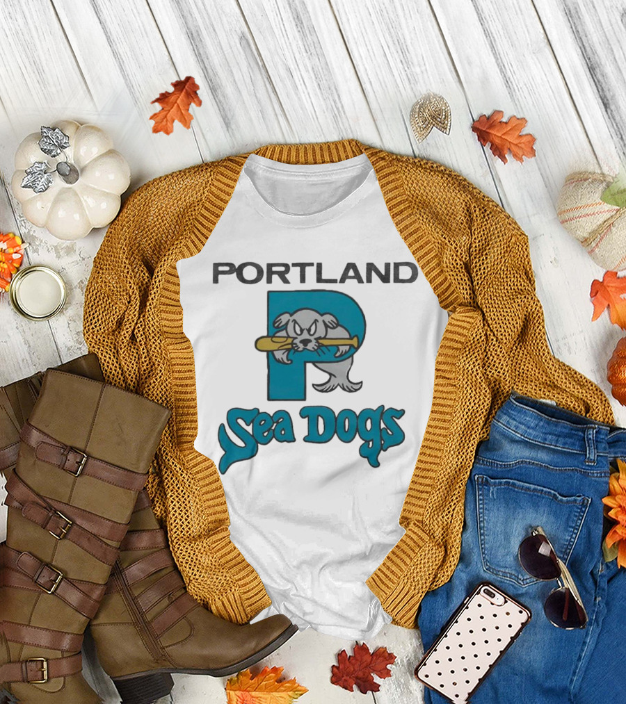 Portland Sea Dogs Baseball Bat T-Shirt
