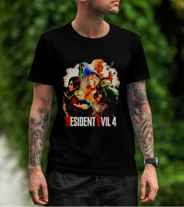 Resident Evil 4 Iconic Game Characters Montage T-Shirt