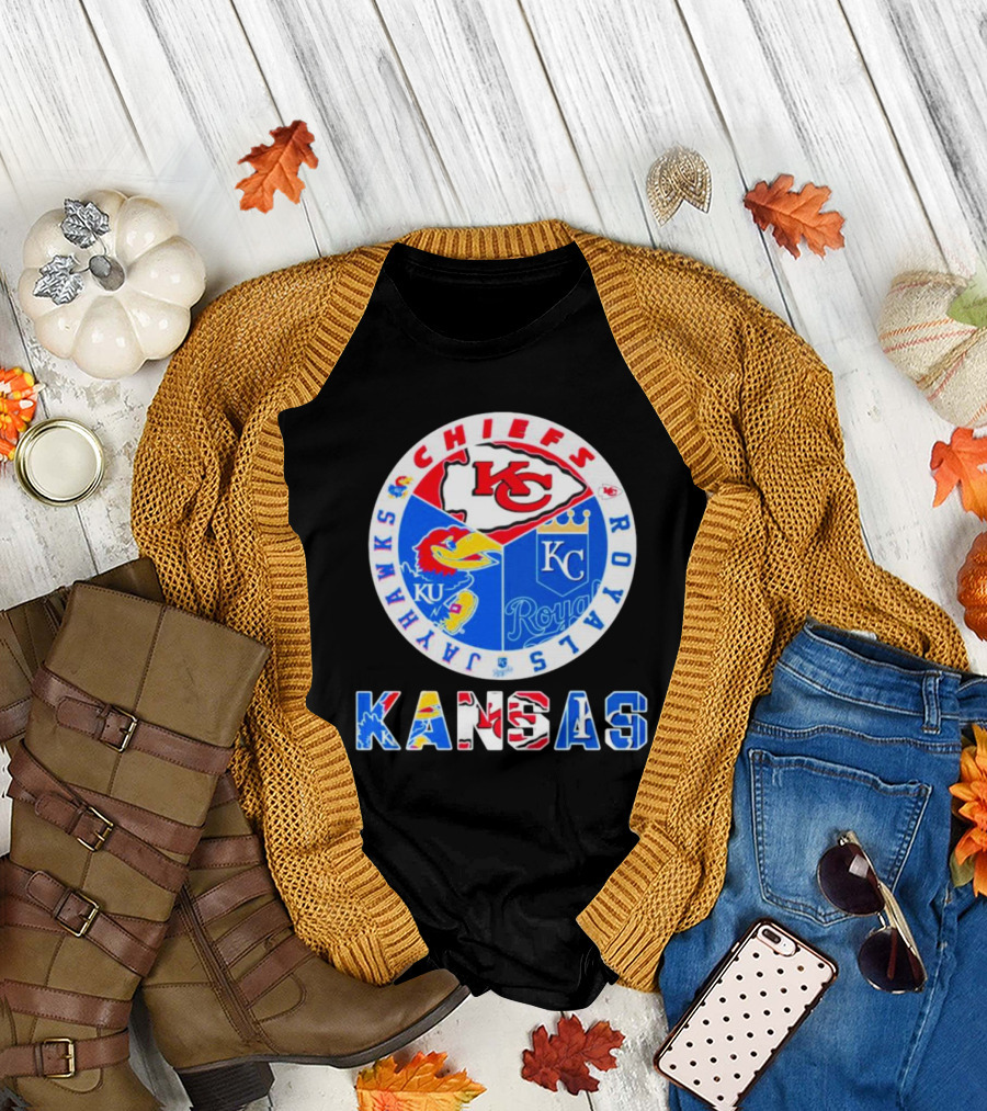 Kansas Jayhawks Chiefs Royals Sports Team T-Shirt