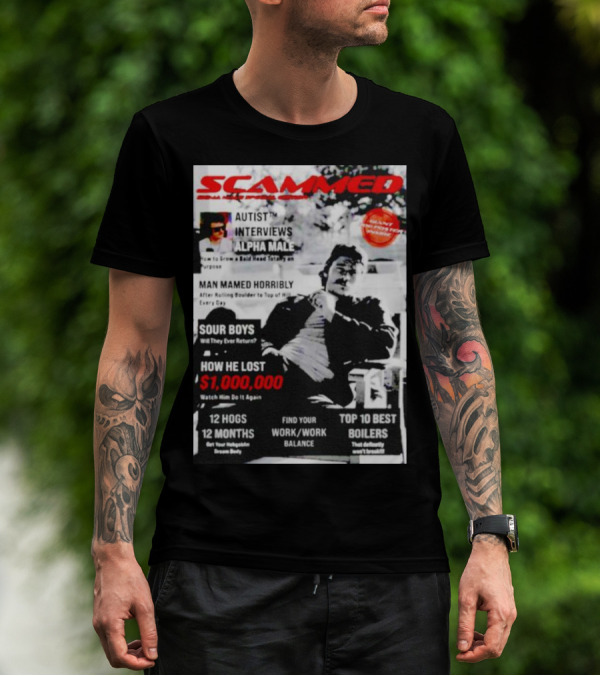 SCAMMED Sour Boys Autist Interviews Alpha Male Magazine Cover T-Shirt