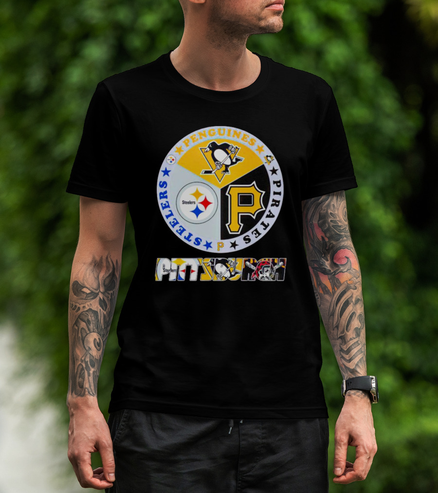 Steelers Penguins Pirates Pittsburgh Circle T-Shirt