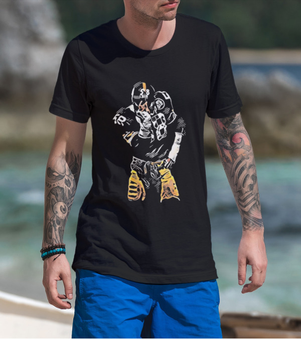 Steelers Jack Lambert Jack Splat Football Legend Black And Gold T-Shirt