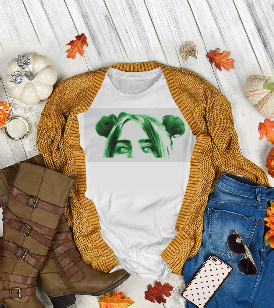 Billie Eilish E Girl To Icon Green Hair T-Shirt