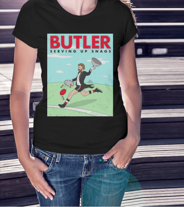 BUTLER SERVING UP SNAGS AFL FOOTBALL TUXEDO T-Shirt