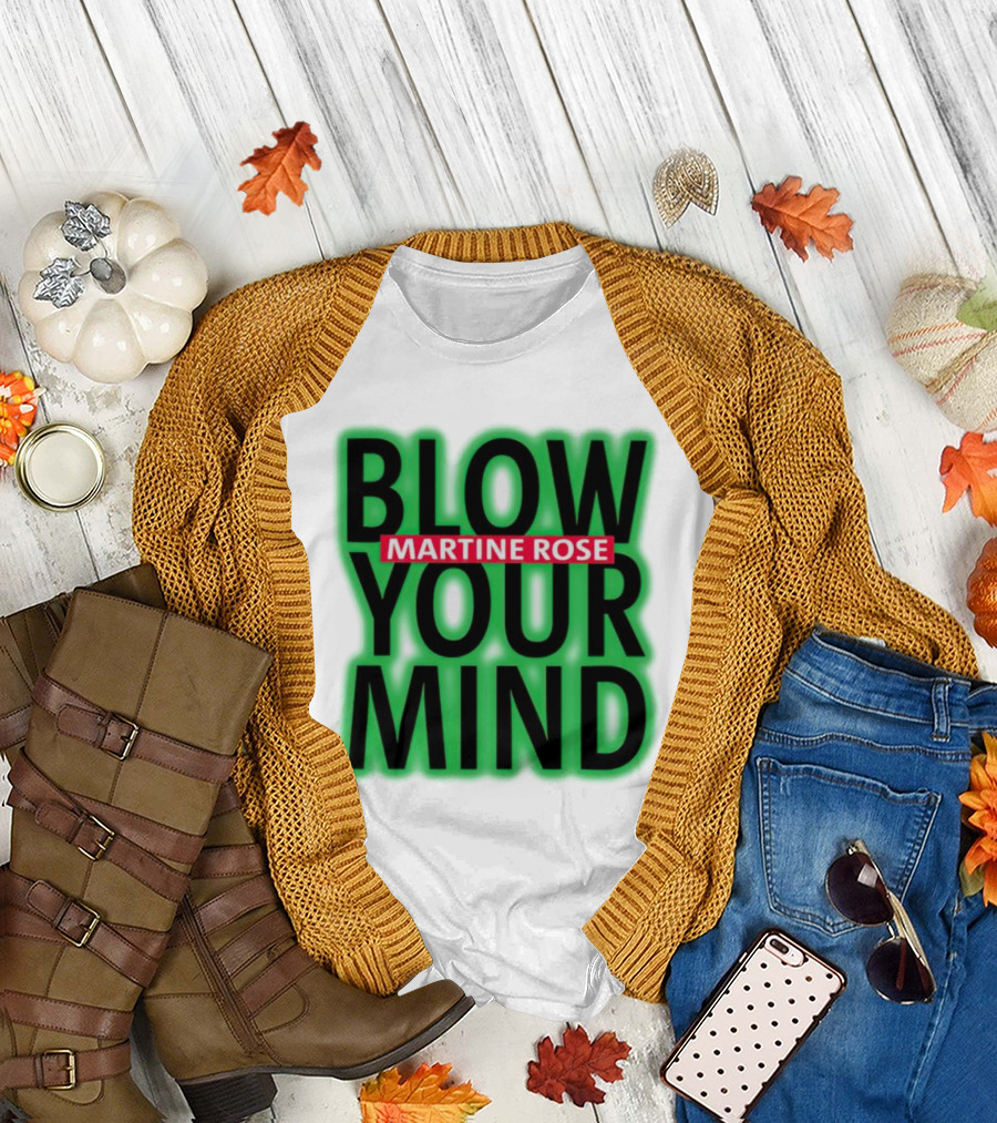 Martine Rose Blow Your Mind Neon Green Glow Effect T-Shirt