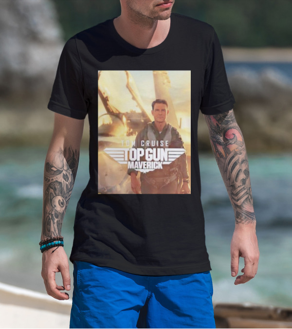 Tom Cruise Top Gun Maverick Pilot Iconic Movie Scene T-Shirt
