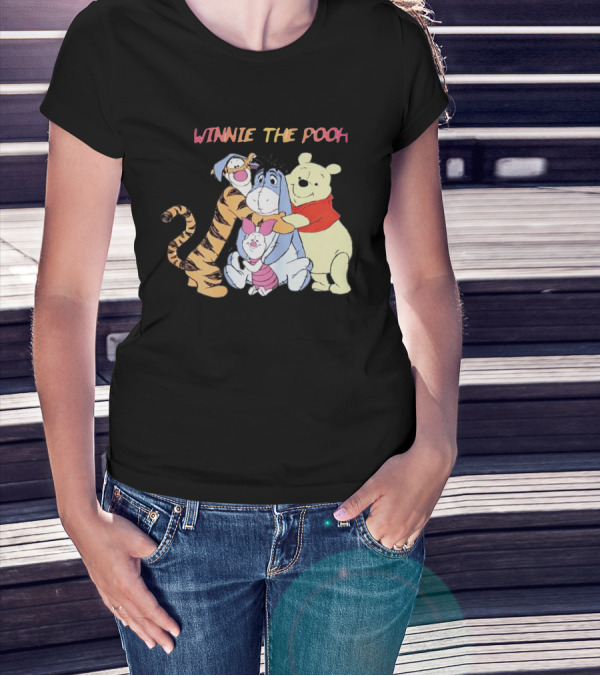 Winnie The Pooh Tigger Eeyore Piglet Hug Friends T-Shirt
