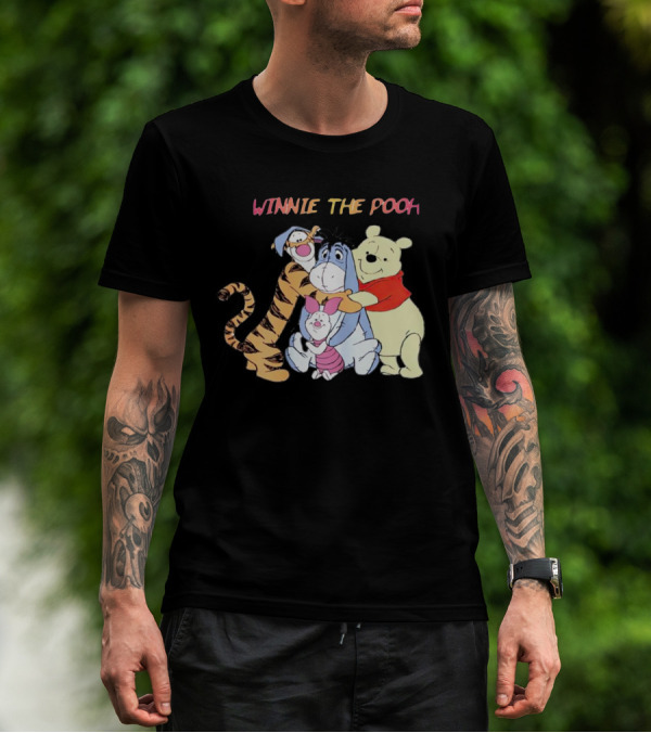 Winnie The Pooh Tigger Eeyore Piglet Hug Friends T-Shirt