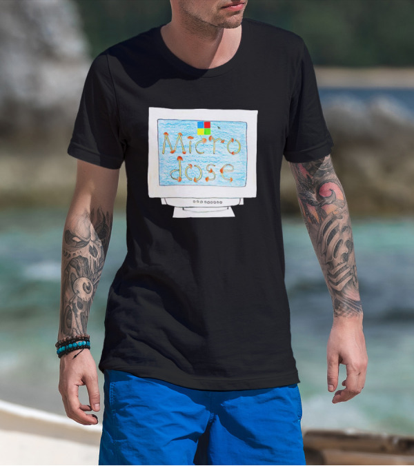 Dave Portnoy Microdose Retro Computer Monitor T-Shirt