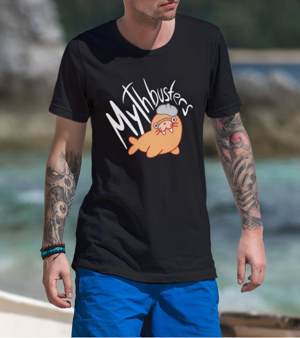 Mythbusters Cute Cartoon Walrus With Glasses And Hat T-Shirt