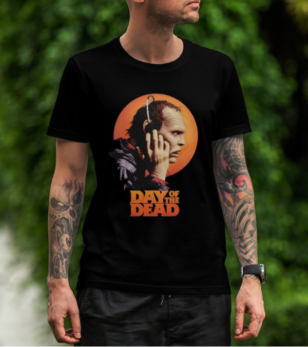 Day Of The Dead Bub Listening With Headphones T-Shirt