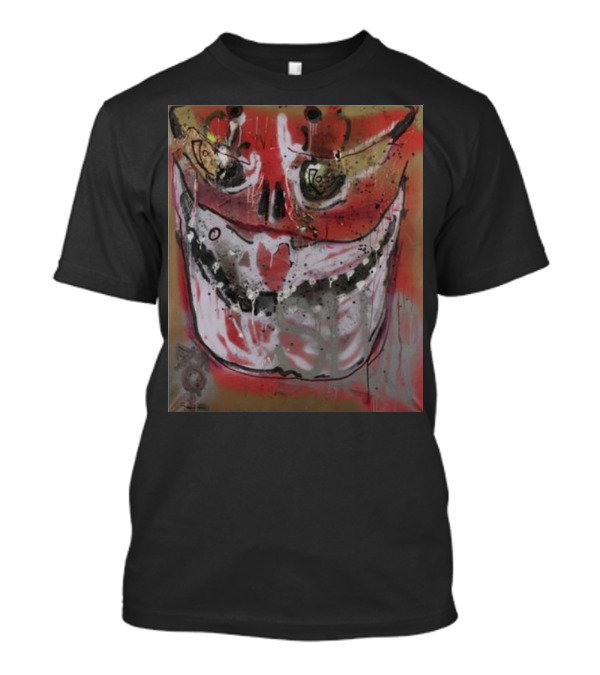 Arca1000000 ^3 Ss Grinning Skull Artwork With Splattered Colors T-Shirt