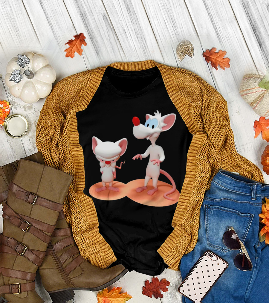 Pinky and the Brain Cartoon Characters Retro Animation Duo T-Shirt