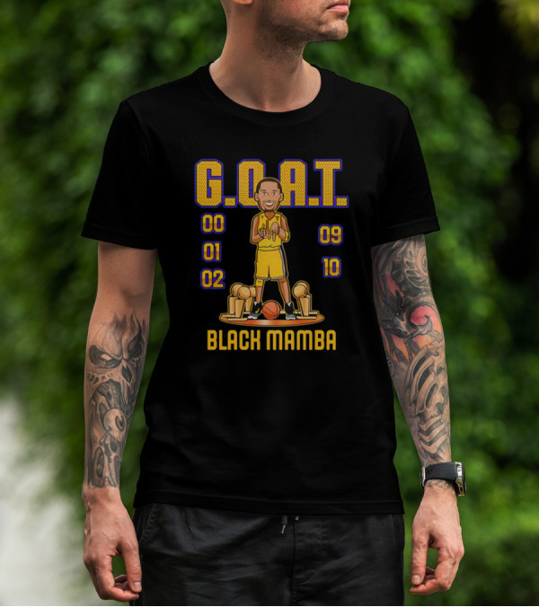 G.O.A.T. Black Mamba Basketball Legend 00 01 02 09 10 T-Shirt