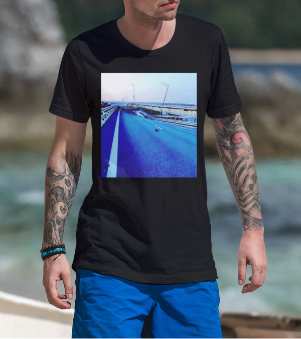 Crimean Kerch Bridge Partial Collapse Scene T-Shirt