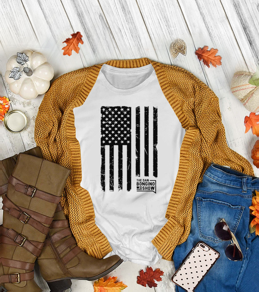 The Dan Bongino Show Distressed American Flag T-Shirt