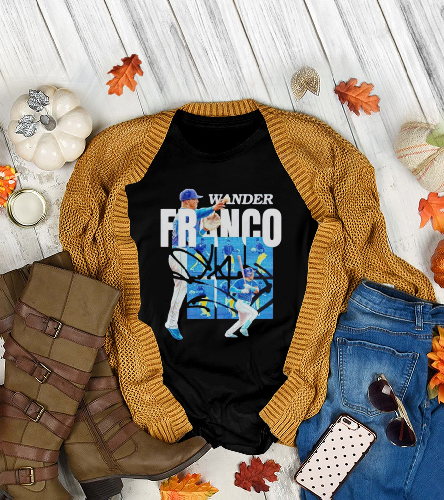 Wander Franco Baseball Dynamic Action and Signature T-Shirt