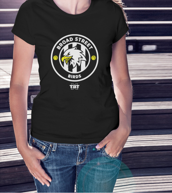 The Basketball Tournament Broad Street Birds TBT Logo Eagle Basketball T-Shirt
