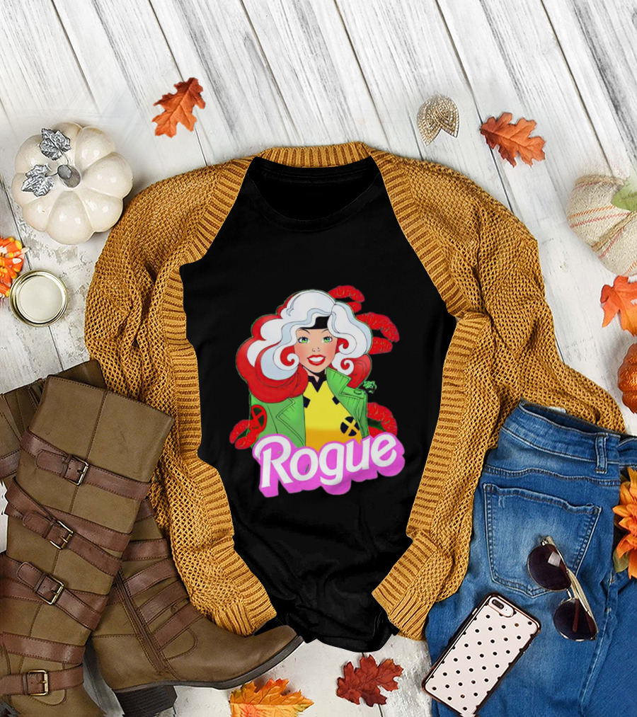 Rogue Barbie Doll X-Men Lips T-Shirt