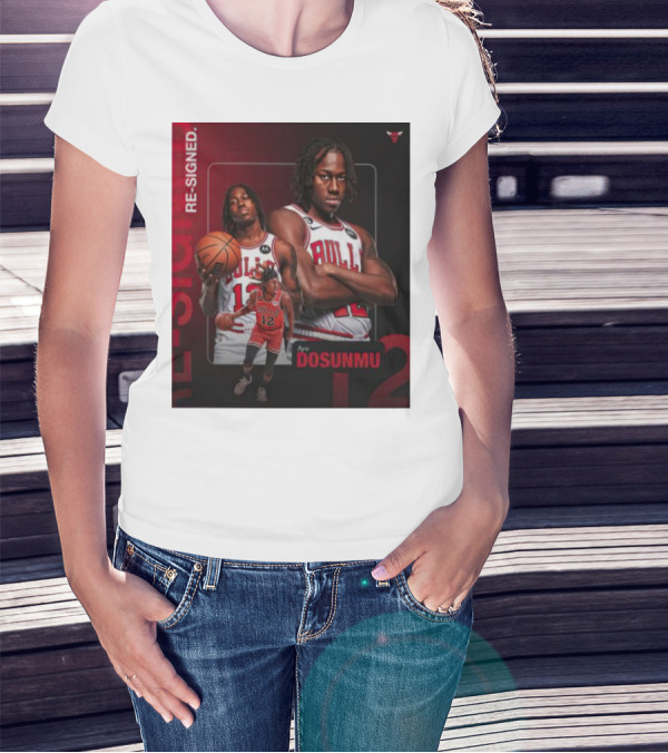 Chicago Bulls Ayo Dosunmu Re-Signed Number 12 T-Shirt