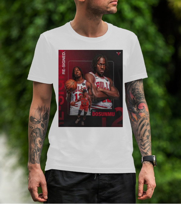Chicago Bulls Ayo Dosunmu Re-Signed Number 12 T-Shirt