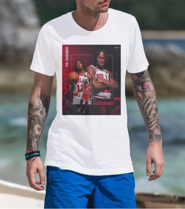 Chicago Bulls Ayo Dosunmu Re-Signed Number 12 T-Shirt