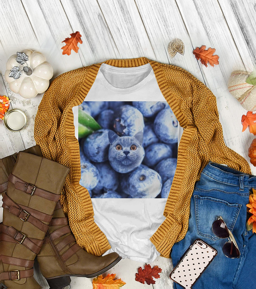 Cat Blueberries Meme T-Shirt