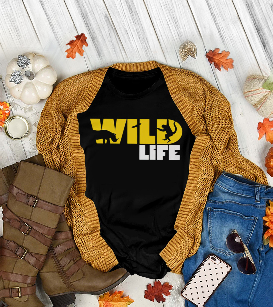 Wild Life Rhino Monkey T-Shirt