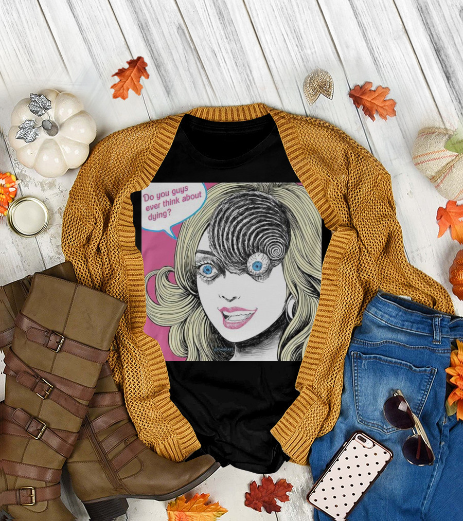 Junji Ito Barbie Do You Guys Ever Think About Dying Manga Horror Mashup T-Shirt