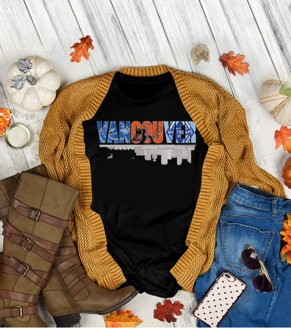 Vancouver Canucks BC Lions Vancouver Whitecaps City Skyline Upside T-Shirt