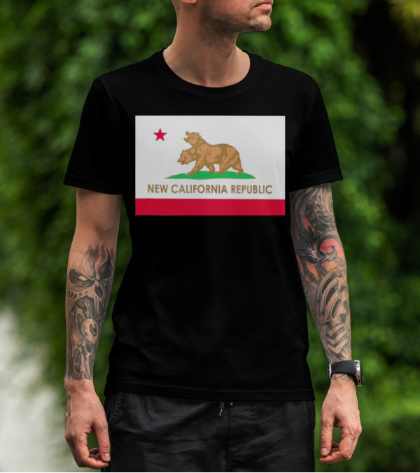 New California Republic Double Bear Flag T-Shirt
