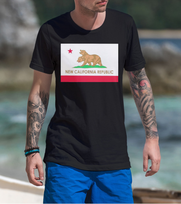 New California Republic Double Bear Flag T-Shirt