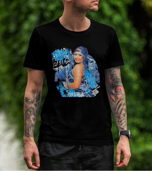 Skye Blue Cold Blue Graffiti Style Streetwear T-Shirt