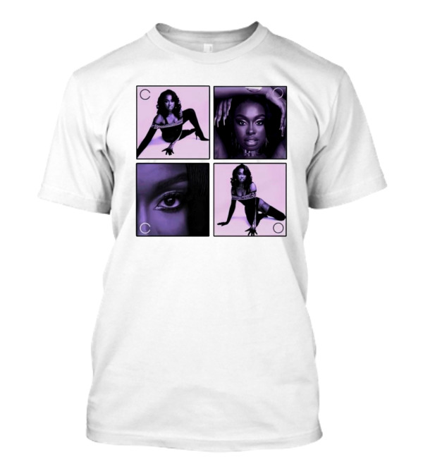 Coco Purple Photo Collage In Ivory T-Shirt