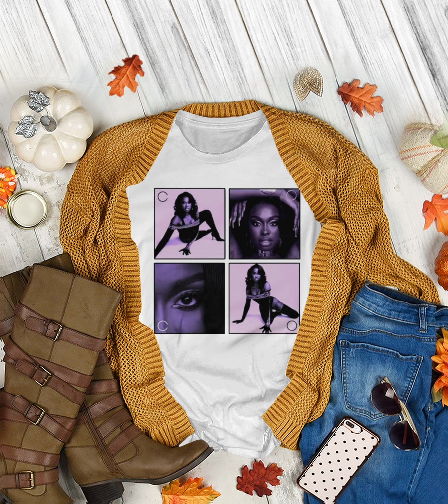 Coco Purple Photo Collage in Ivory T-Shirt