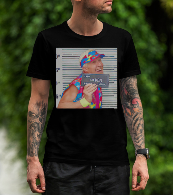 LAPD Ken Venice Mugshot Ryan Gosling Barbie T-Shirt