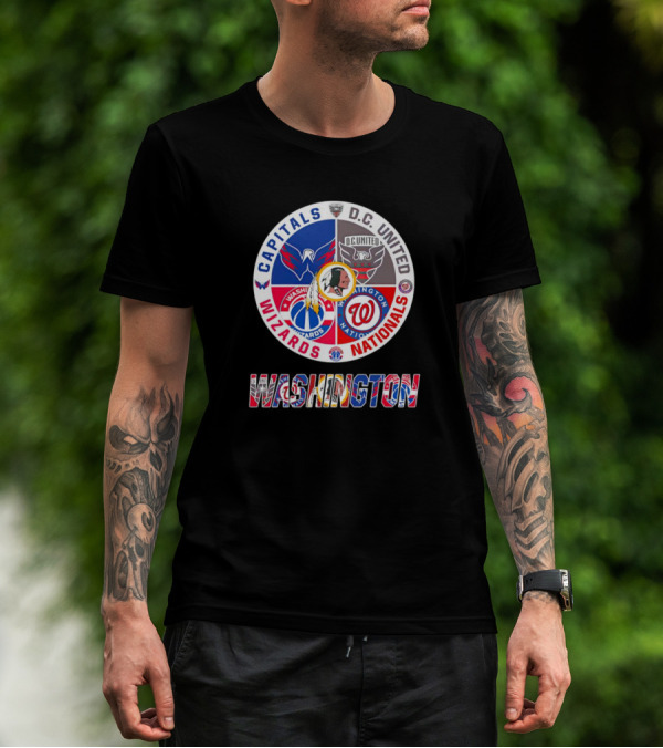 Washington Capitals Wizards DC United Nationals Sports Team T-Shirt