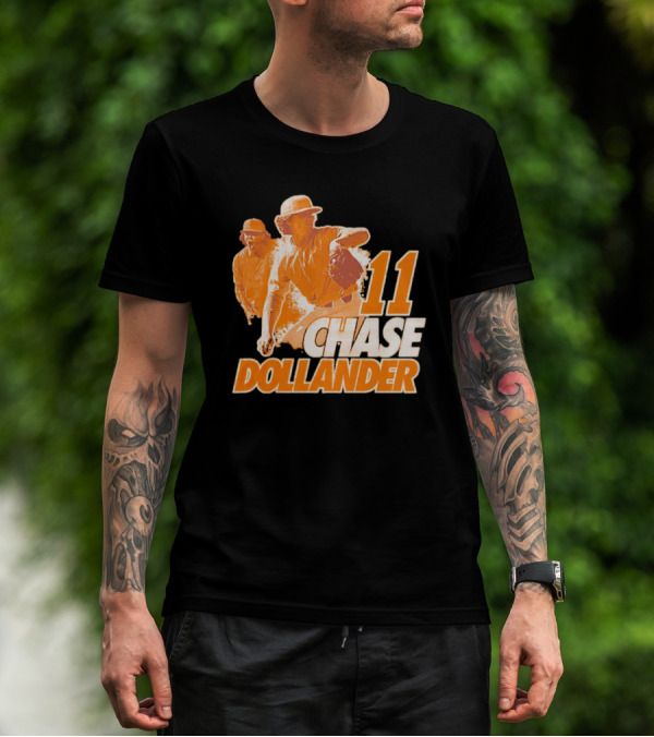 Chase Dollander 11 Baseball Action Player T-Shirt