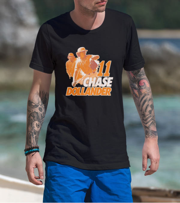 Chase Dollander 11 Baseball Action Player T-Shirt