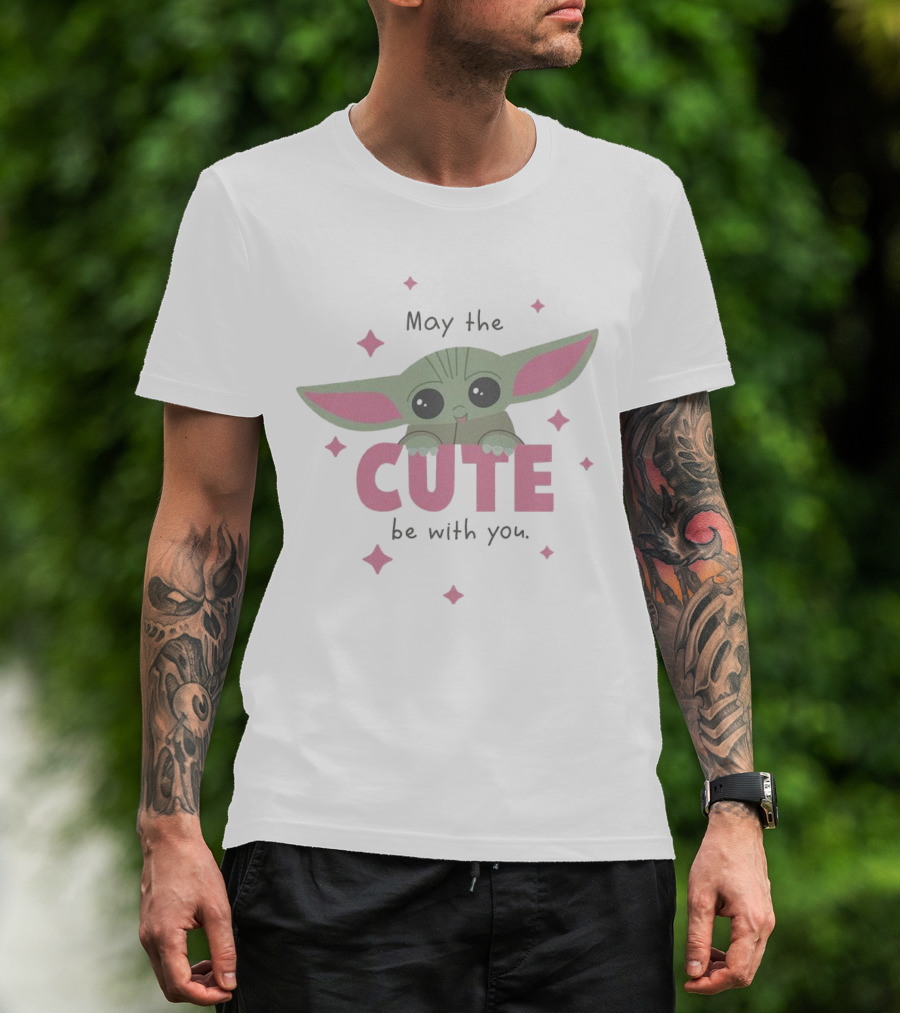 Grogu May The Cute Be With You Stars Baby Alien T-Shirt