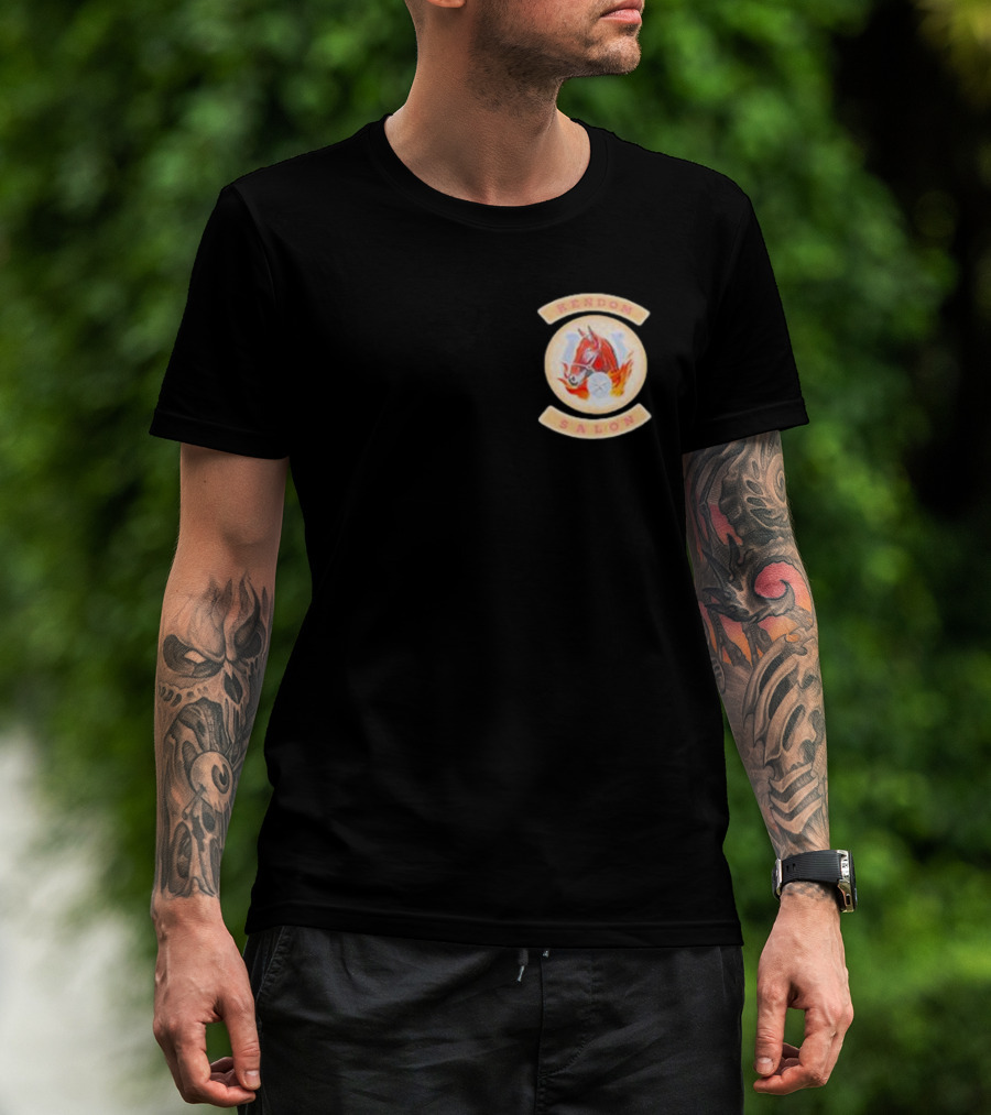 Kendom Saloon Vintage Fire Helmet Emblem T-Shirt