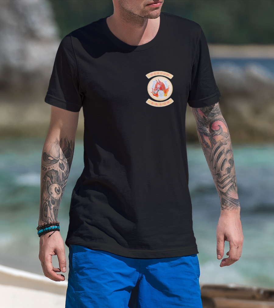 Kendom Saloon Vintage Fire Helmet Emblem T-Shirt