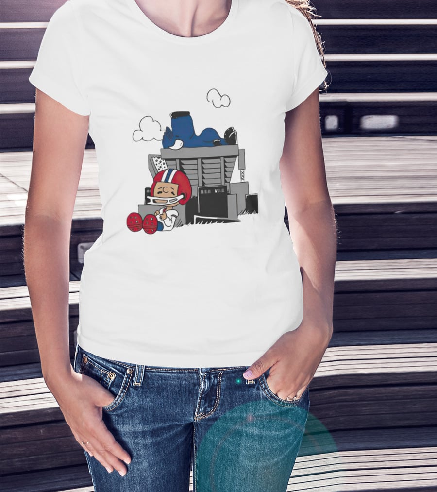 Buffalo Bills Snoopy And Woodstock Sleep Red House Football Helmet T-Shirt