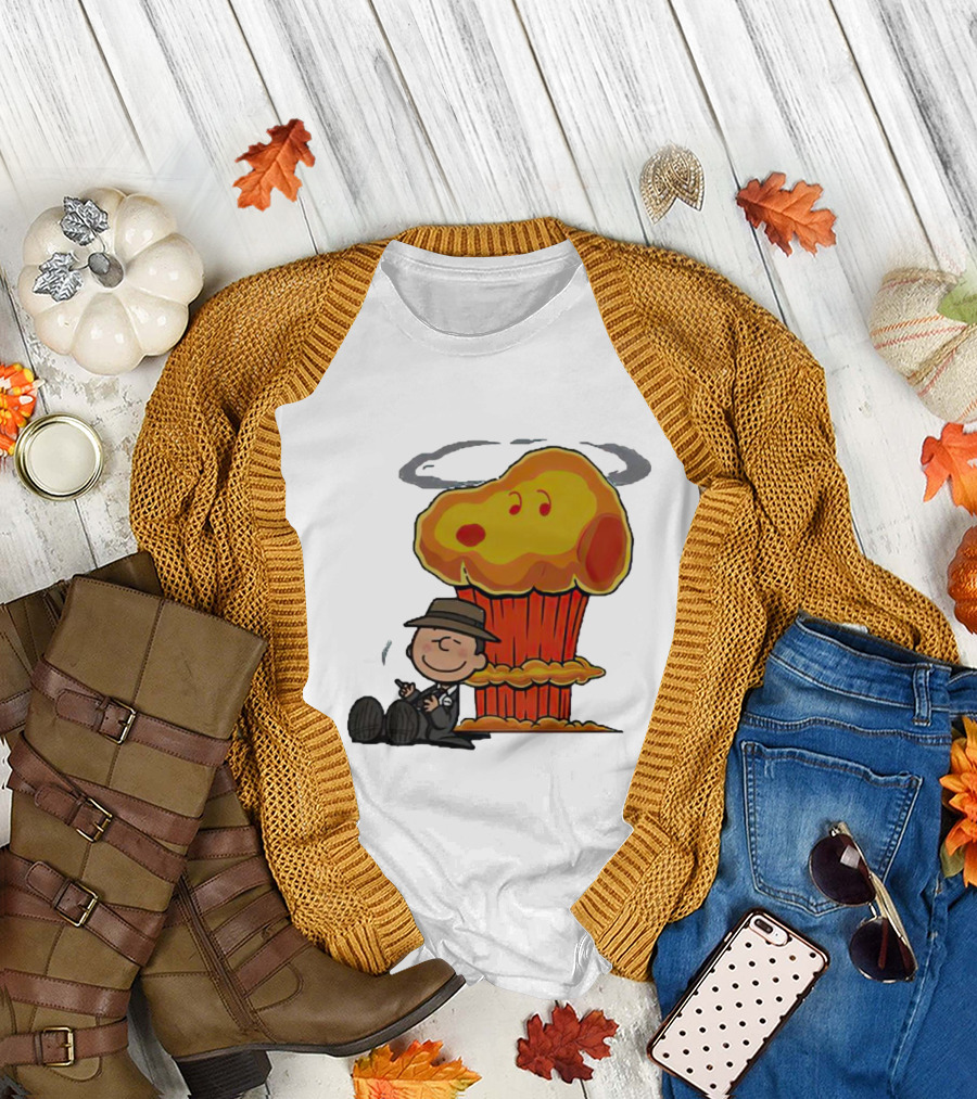 Oppeanutheimer Snoopy Explosion with Charlie Brown Smoking T-Shirt