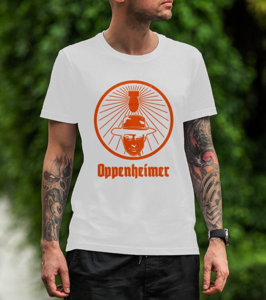 Oppenheimer Atom Meister Iconic Bomb Hat T-Shirt